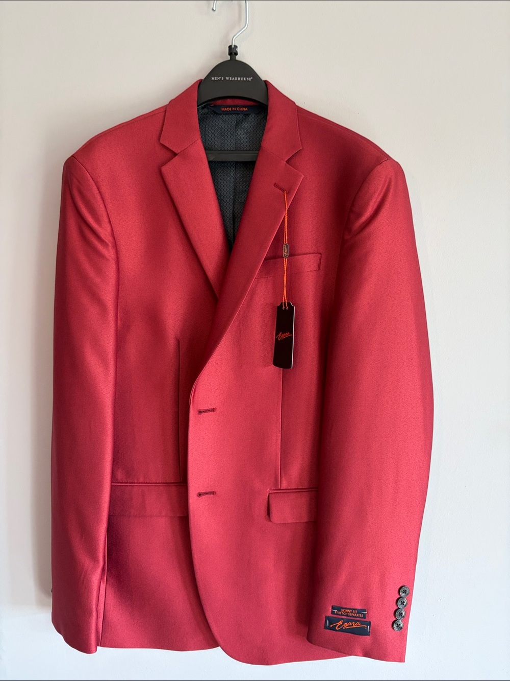 Egara 40R Red Single-Breasted Sport Coat NWT